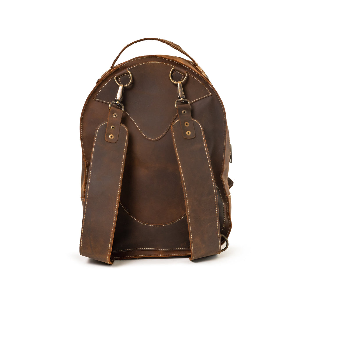 Back pack Mochila Urbana Clásica Cuero Crazy Café - mosvartimxBack pack Mochila Urbana Clásica Cuero Crazy Café