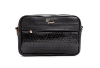 Bandolera  Pitón Negro Lustrado cuerpo floter negro Mod Matew.