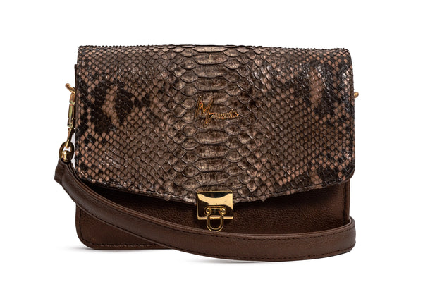 Bolso Crossbody  Marruecos 🐍 (Café Bi-tono)
