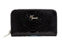 Cartera para Dama en Piel Genuina de Pitón (Negro)