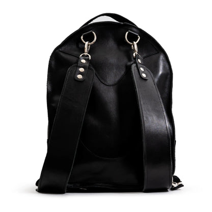 Back pack Mochila Urbana Clásica Cuero ( PULL NEGRO)