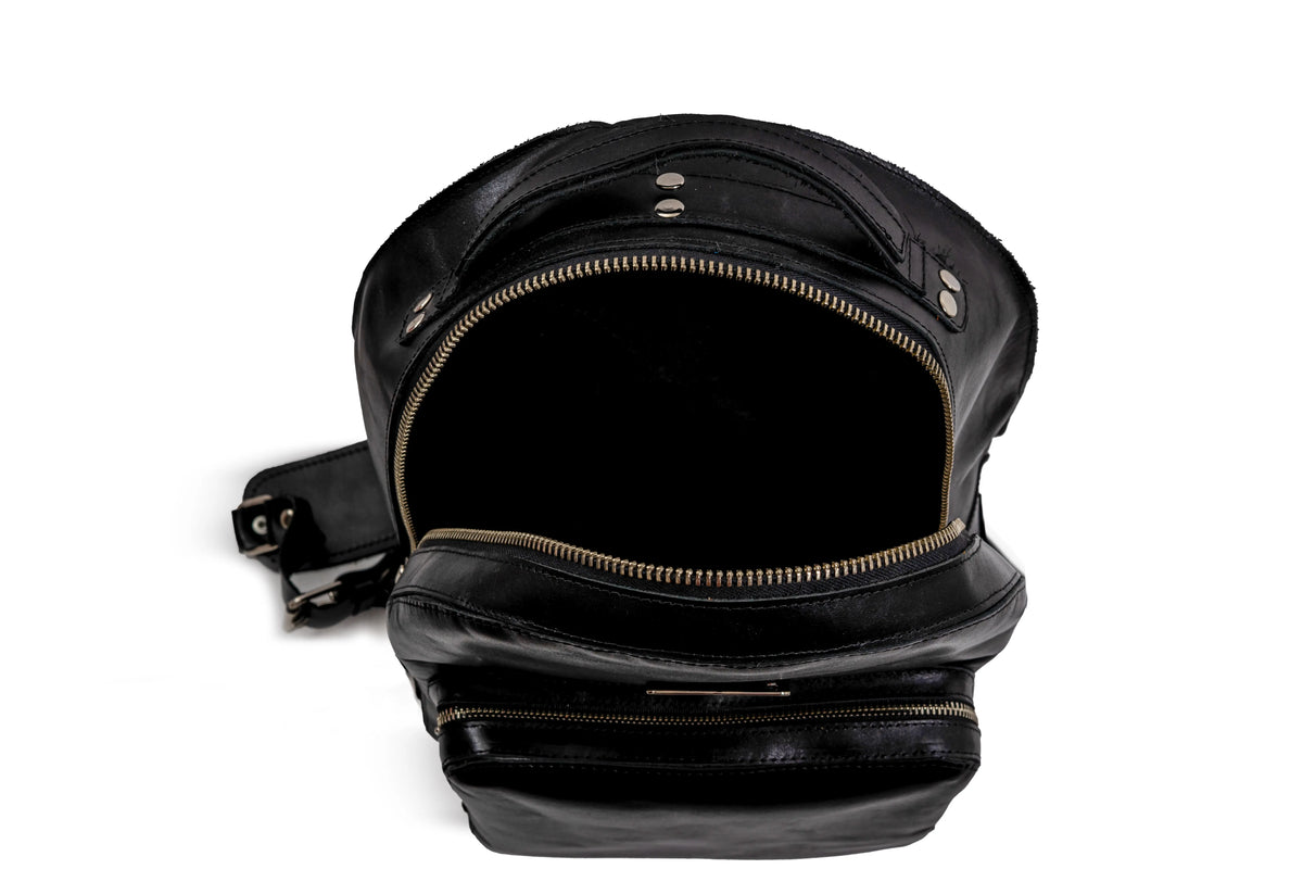 Back pack Mochila Urbana Clásica Cuero ( PULL NEGRO) - mosvartimxBack pack Mochila Urbana Clásica Cuero ( PULL NEGRO)