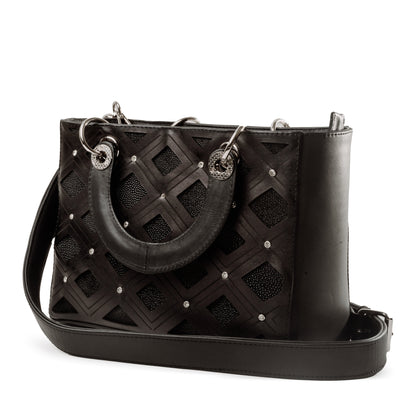 Bolso Tipo kelly mod. Viena Mantarraya Laser