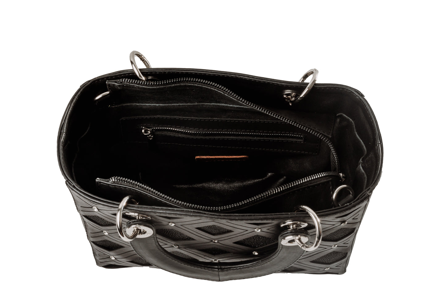 Bolso Tipo kelly mod. Viena Mantarraya Laser