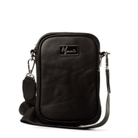 Bandolera Mini Celular Piel Negro