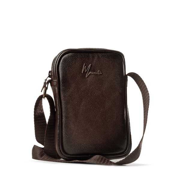 Bandolera Mini Celular Pie flother sombreado café