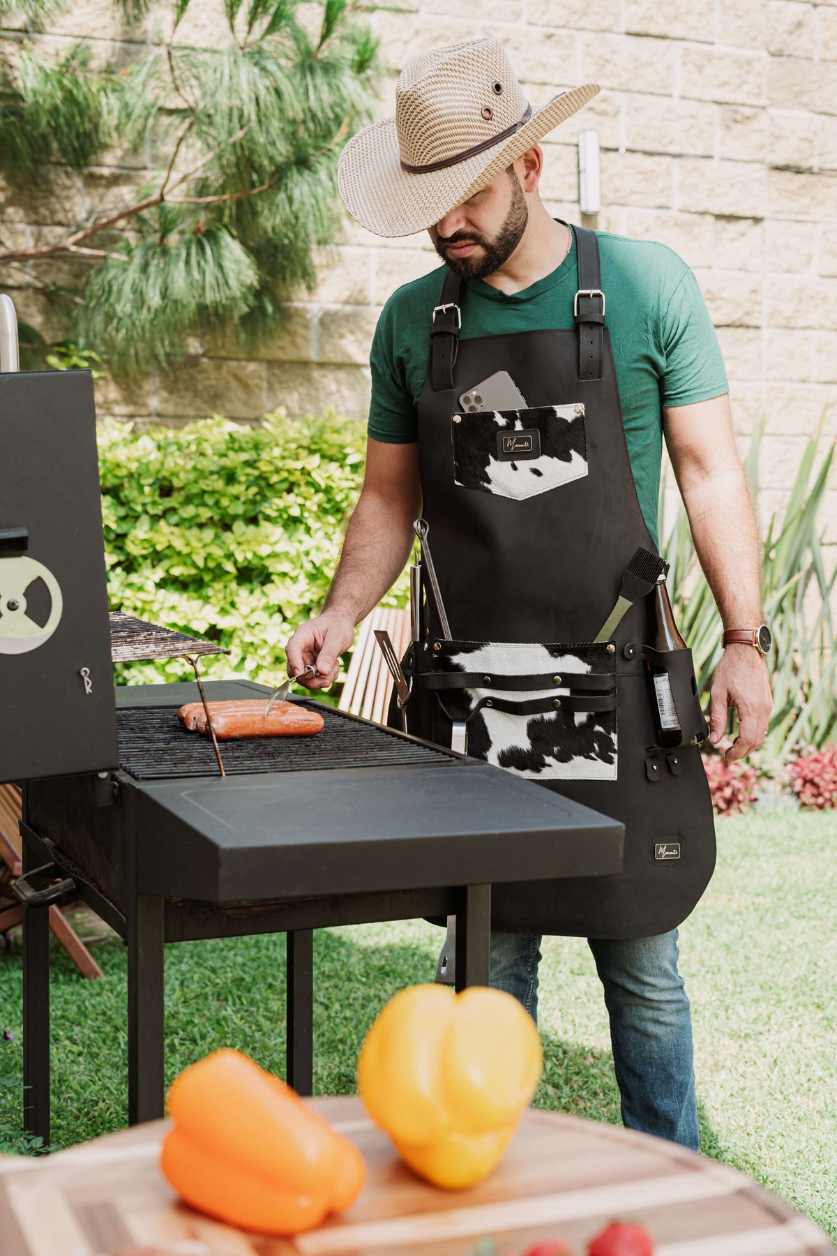 Mandil T-Bone 100% Piel + Kit Parrillero +Set Porta vasos Gratis!! - mosvartimxMandil T-Bone 100% Piel + Kit Parrillero +Set Porta vasos Gratis!!