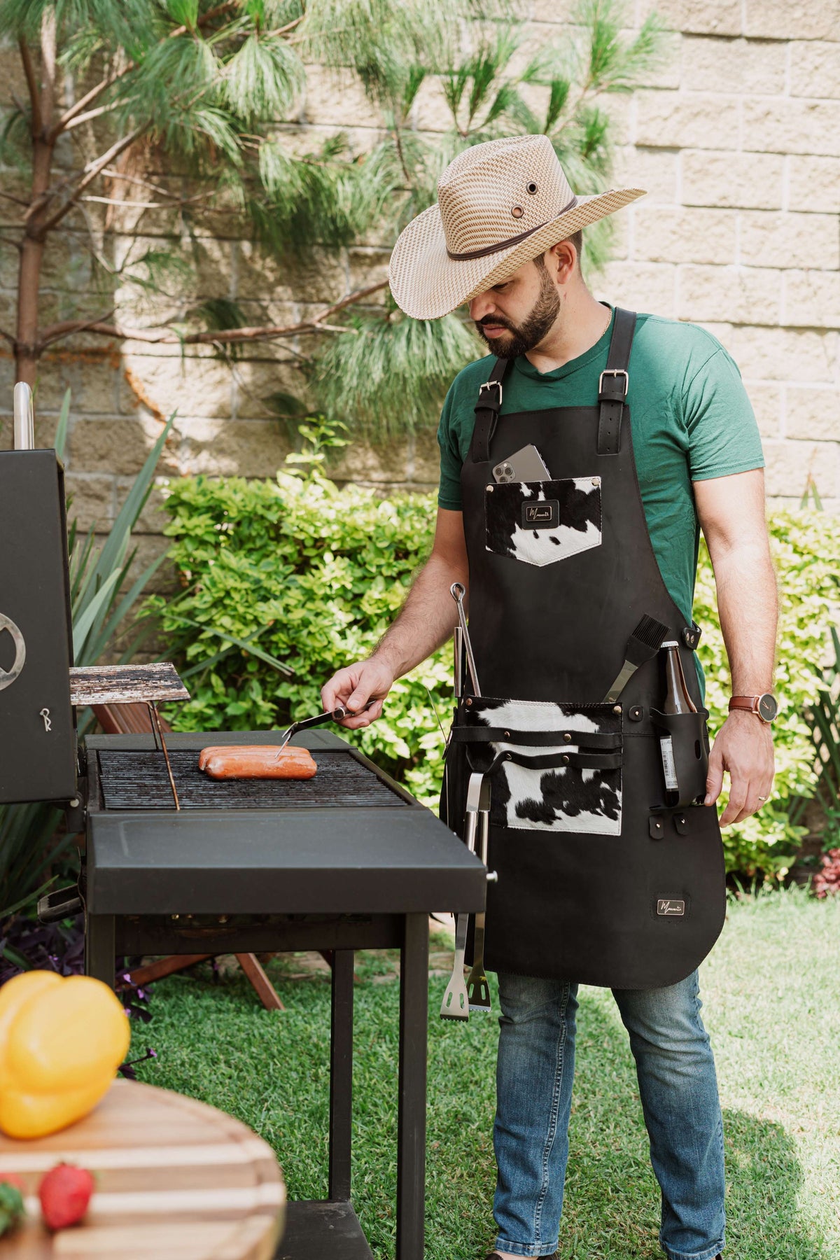 Mandil T-Bone 100% Piel + Kit Parrillero +Set Porta vasos Gratis!! - mosvartimxMandil T-Bone 100% Piel + Kit Parrillero +Set Porta vasos Gratis!!