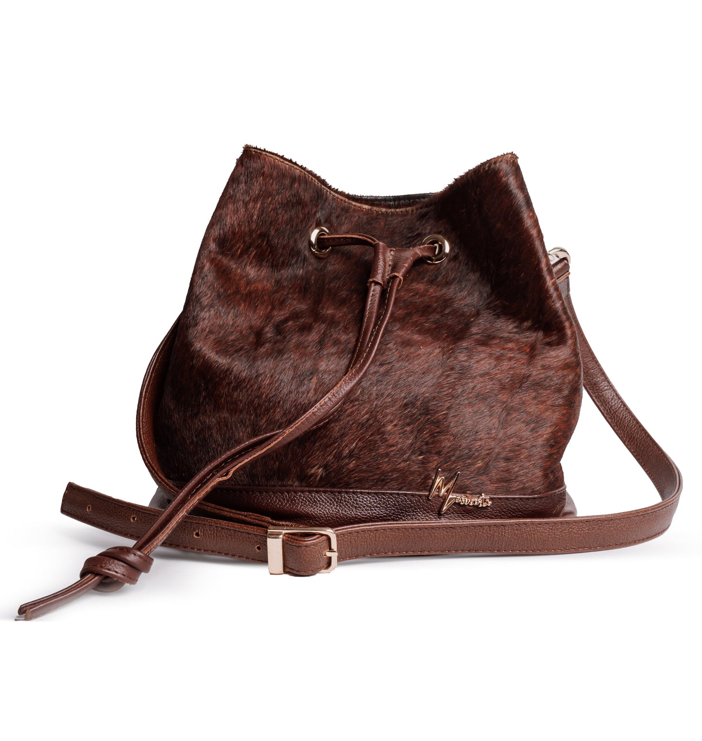 Bolso Dama Irlanda Pelo Res Atigrado y Cuero Bovino Premium