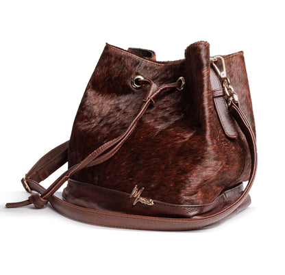 Bolso Dama Irlanda Pelo Res Atigrado y Cuero Bovino Premium