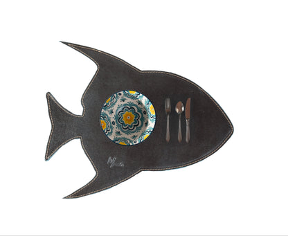 Manteleta rígida pescado| Plato base, salvamanteles figura  pez
