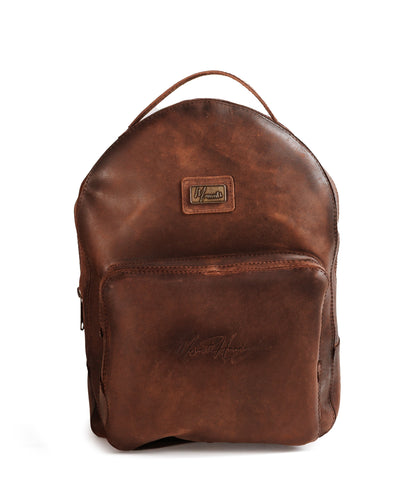 Back pack Mochila Urbana Clásica Cuero Crazy Café