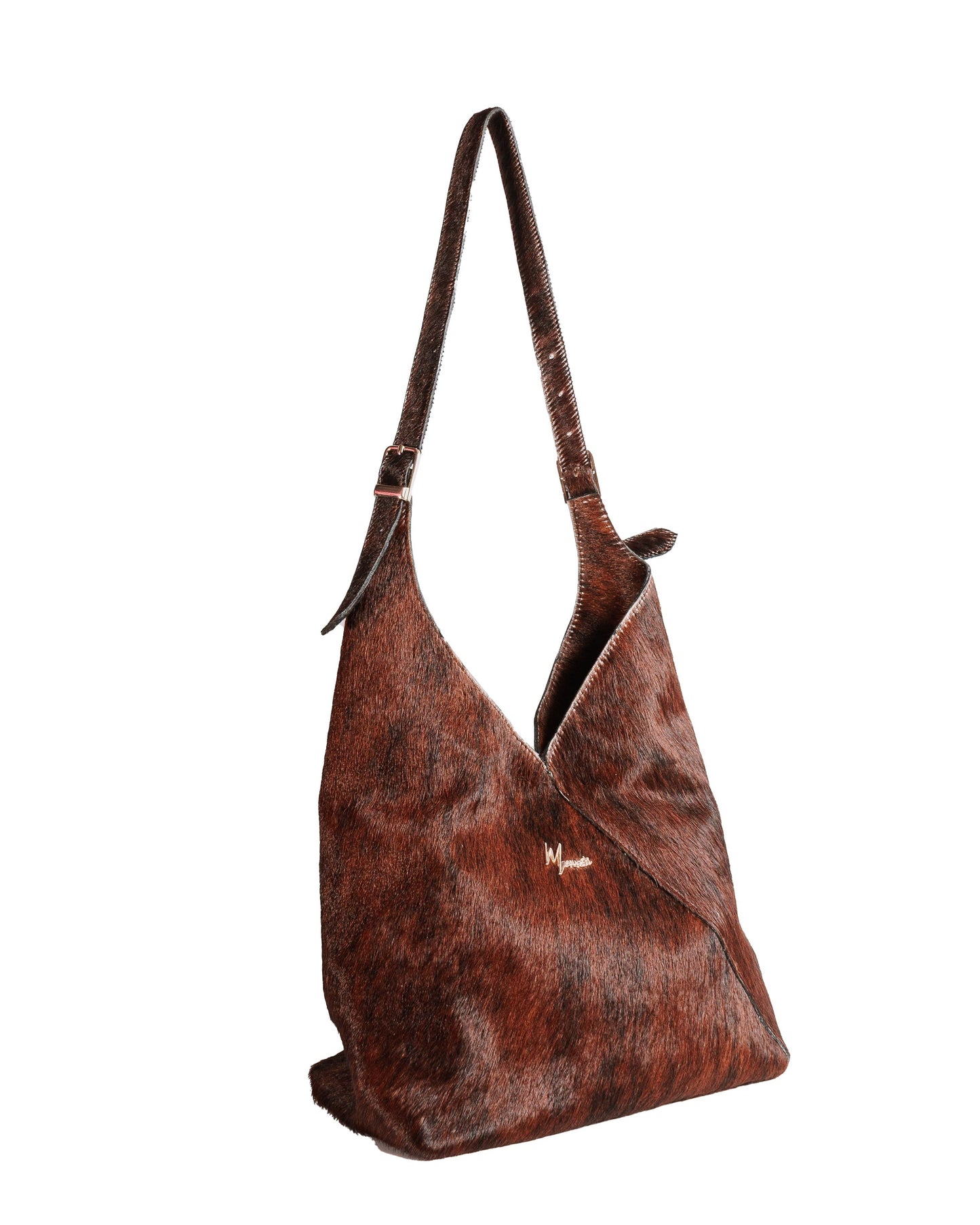 Bolso mod  Nigeria Pelo de Res Rojizo Asa Ajustable