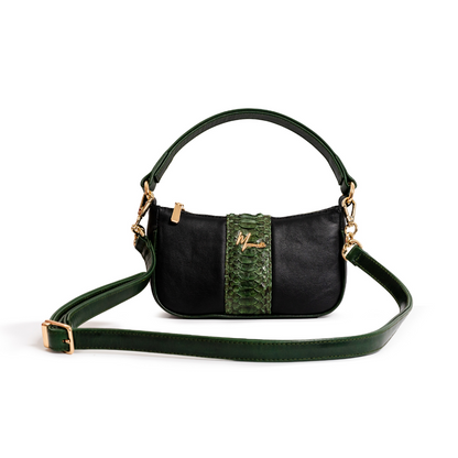 Bolso cross body  Mini Mod aranza Pitón cafe lustrado