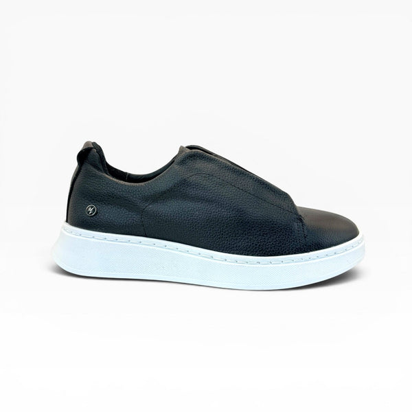 Tenis sSneakers piel genuina slip on mod 51003 Negro