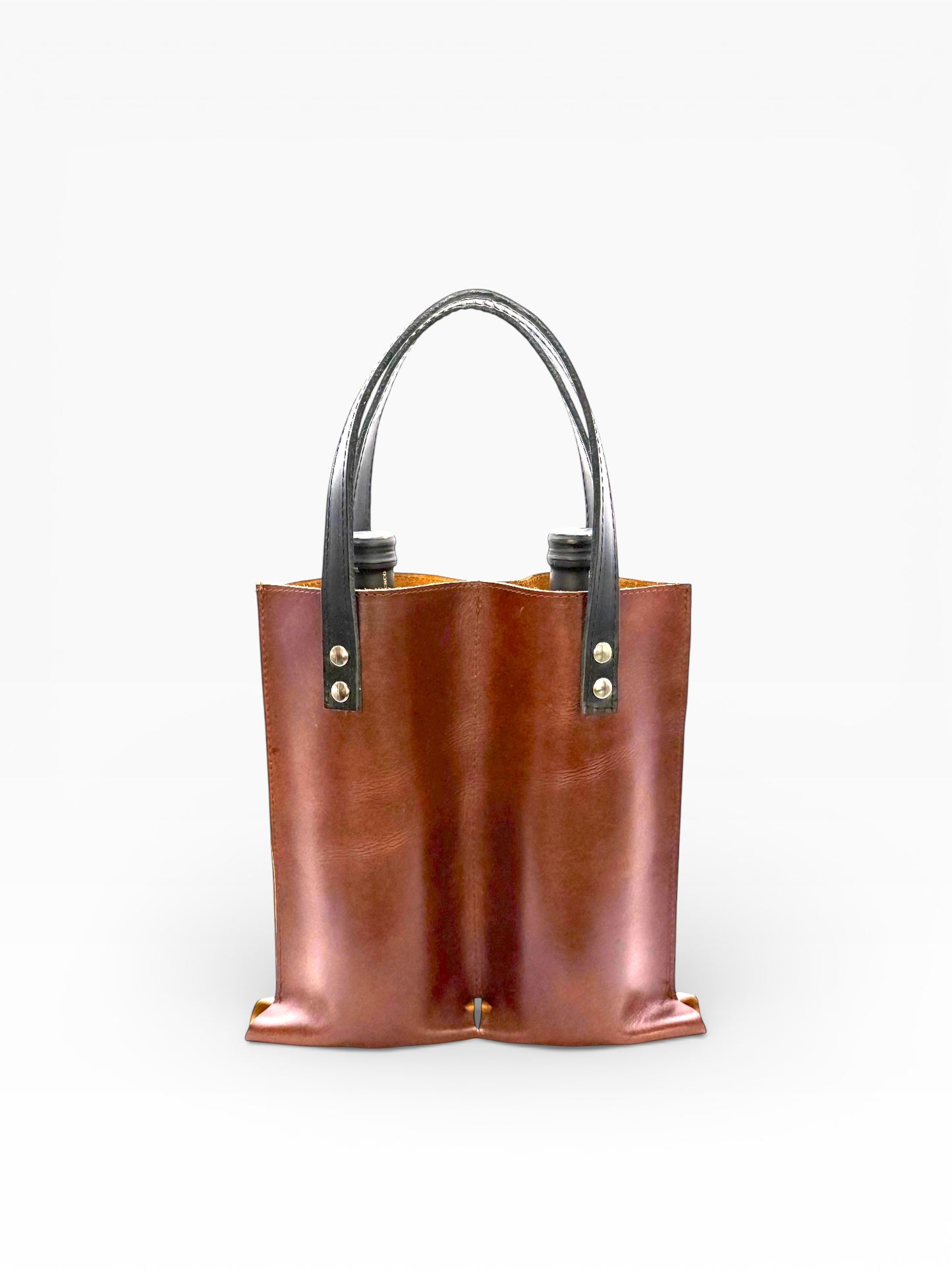Bolsa Mosvarti porta botellas doble de cuero mayoreo