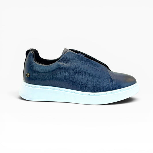 Tenis sneakers piel genuina mod 51003 azul