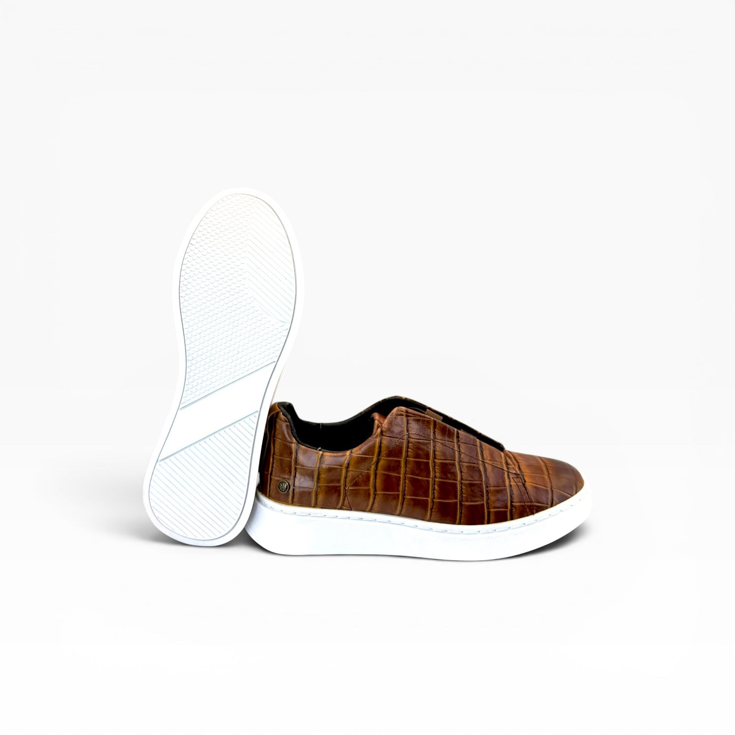 Tenis sneakers piel genuina mod 51003 Grabado Cocodrilo