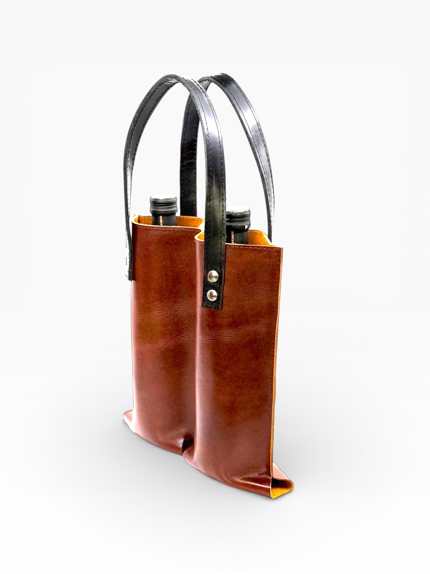 Bolsa Mosvarti porta botellas doble de cuero mayoreo
