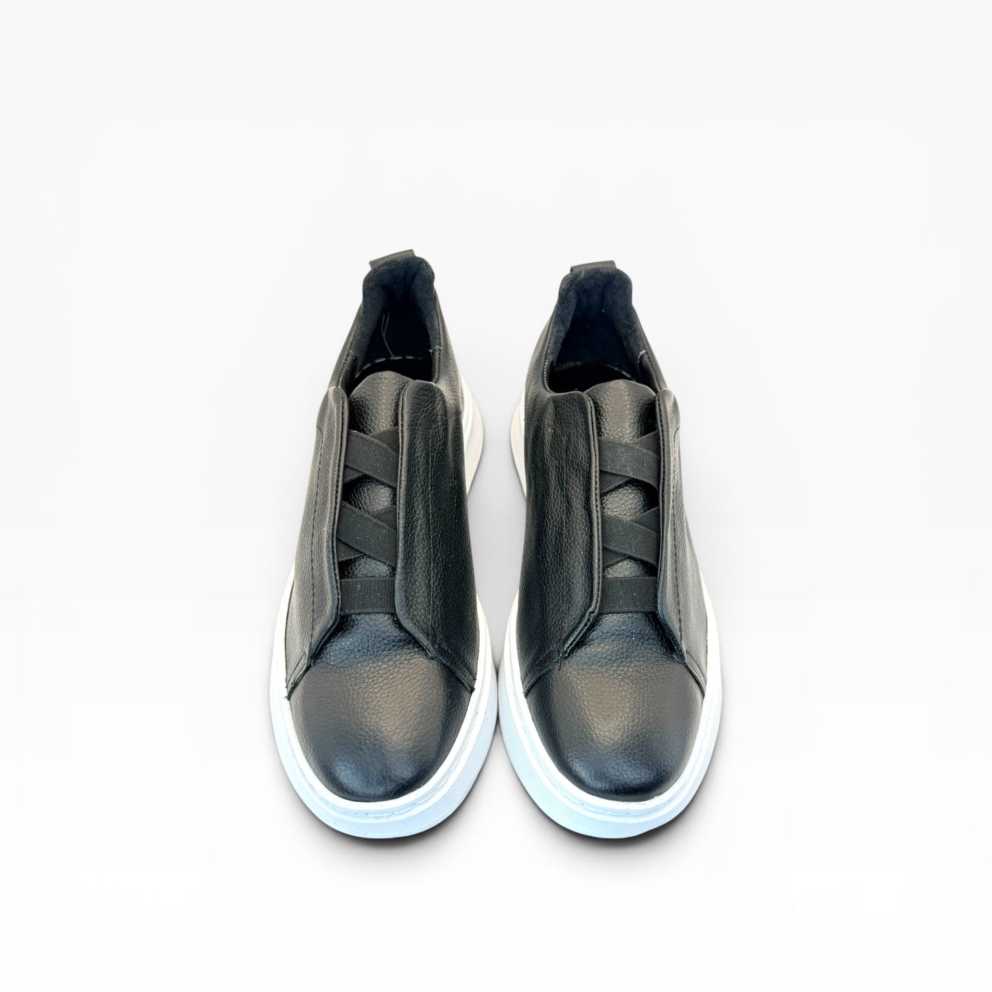 Tenis sSneakers piel genuina slip on mod 51003 Negro