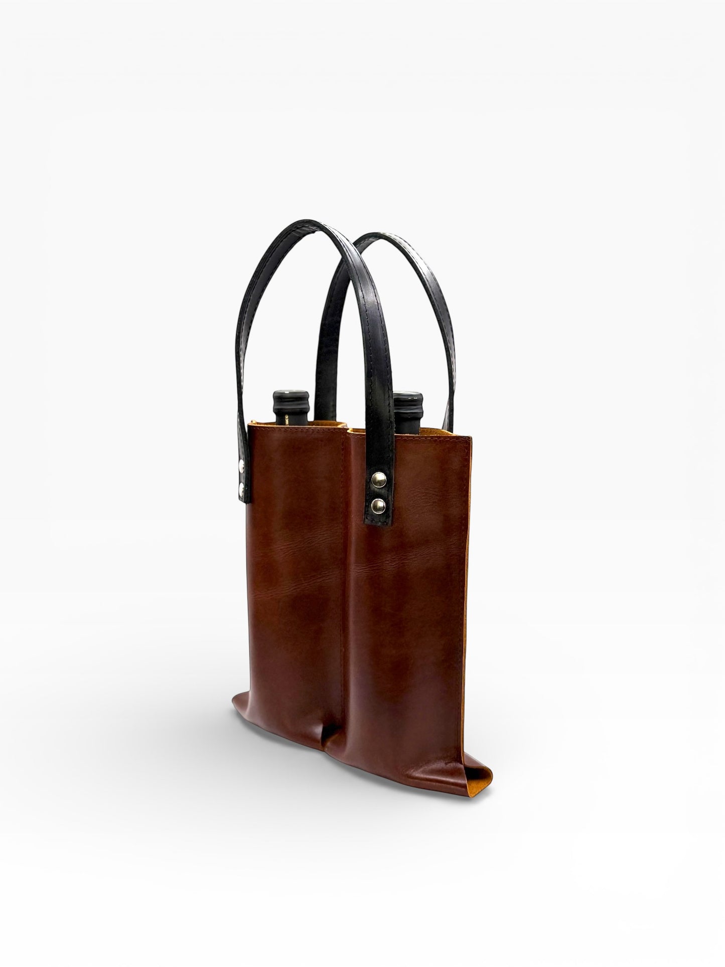 Bolsa Mosvarti porta botellas doble de cuero mayoreo