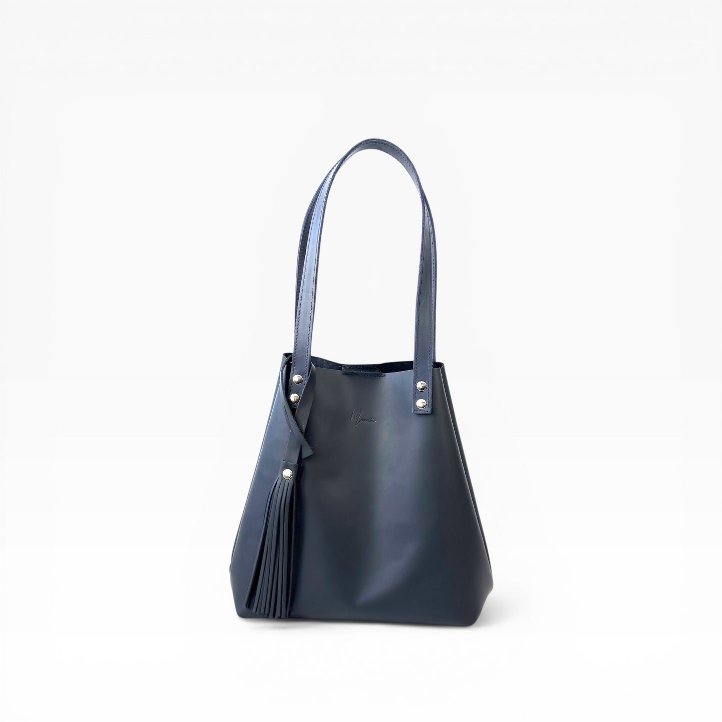 Bolso Tote Cuero Praga Plus+  Crazy negro Doble Vista + 💄Cosmetiquera 👝 Gratis!!