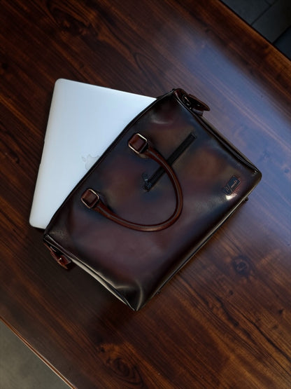 Portafolio Mosvarti de Cuero para Laptop 19” Mod Seúl *Roble