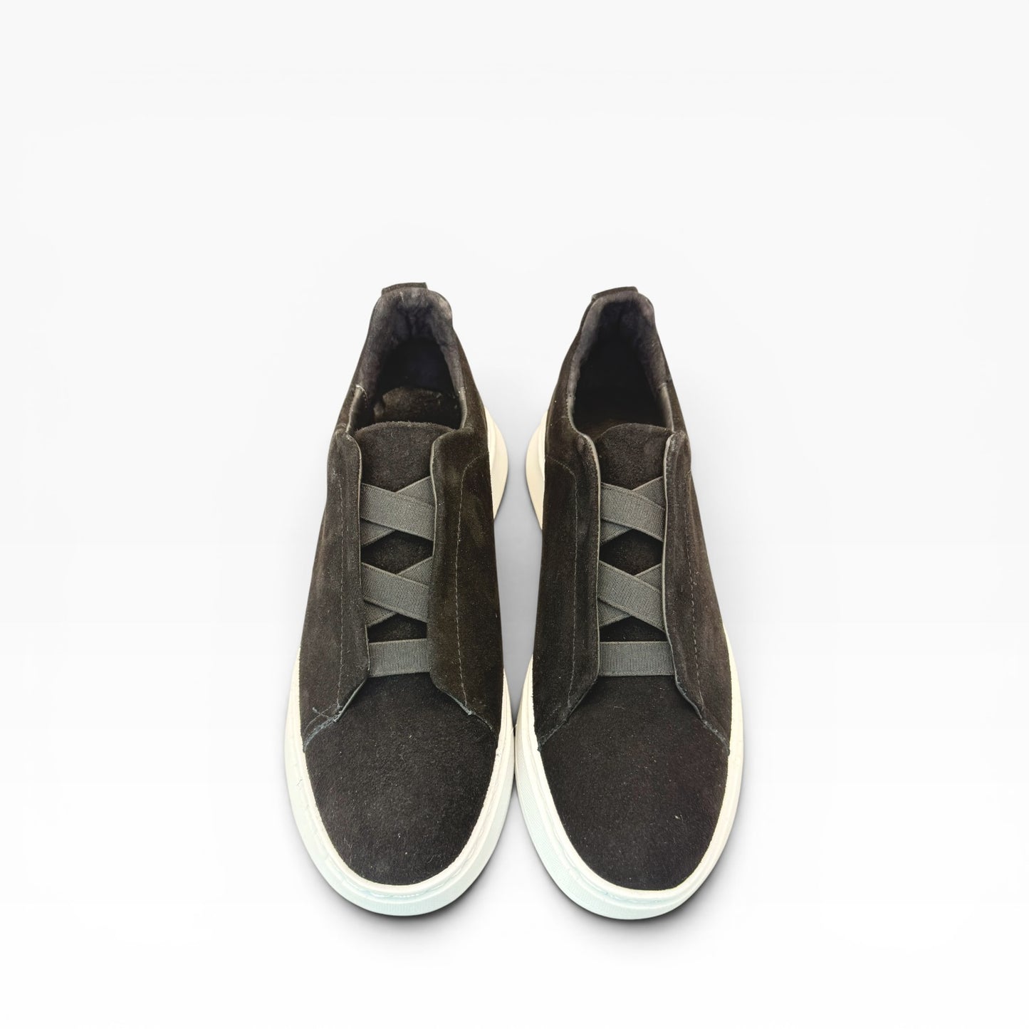 Tenis sneakers piel genuina mod 51003 Gamuza Negro