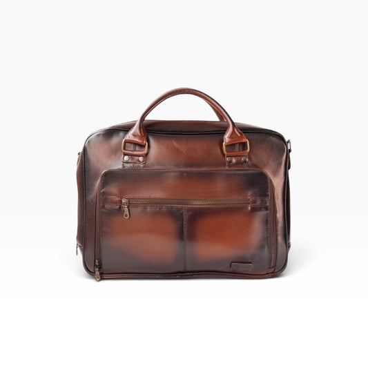 Maletin Portafolio 100% Cuero Mod. Holmes pull Roble Plus