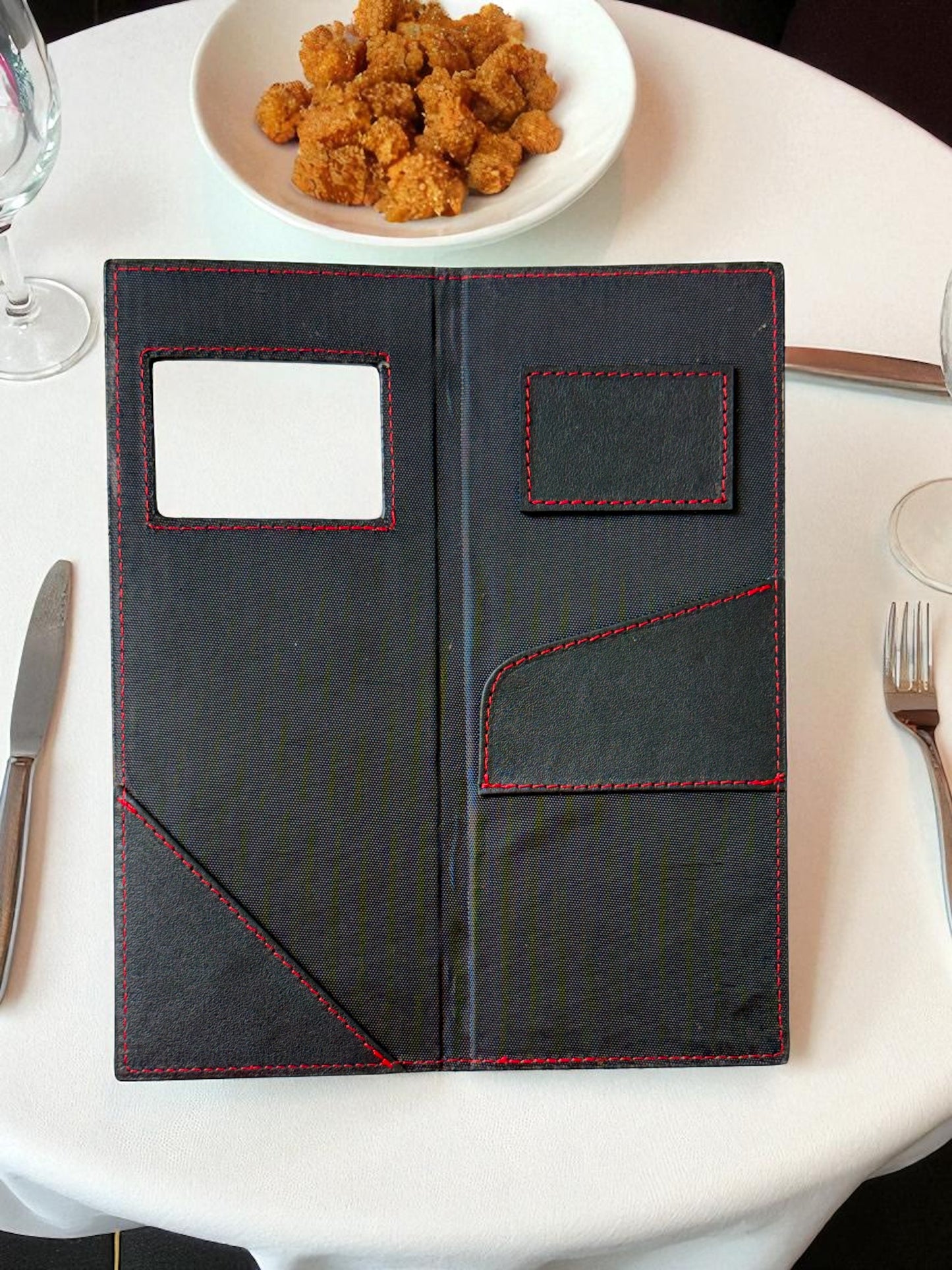 Porta cuentas 5 pzs bares restaurante cuero genuino mod 903