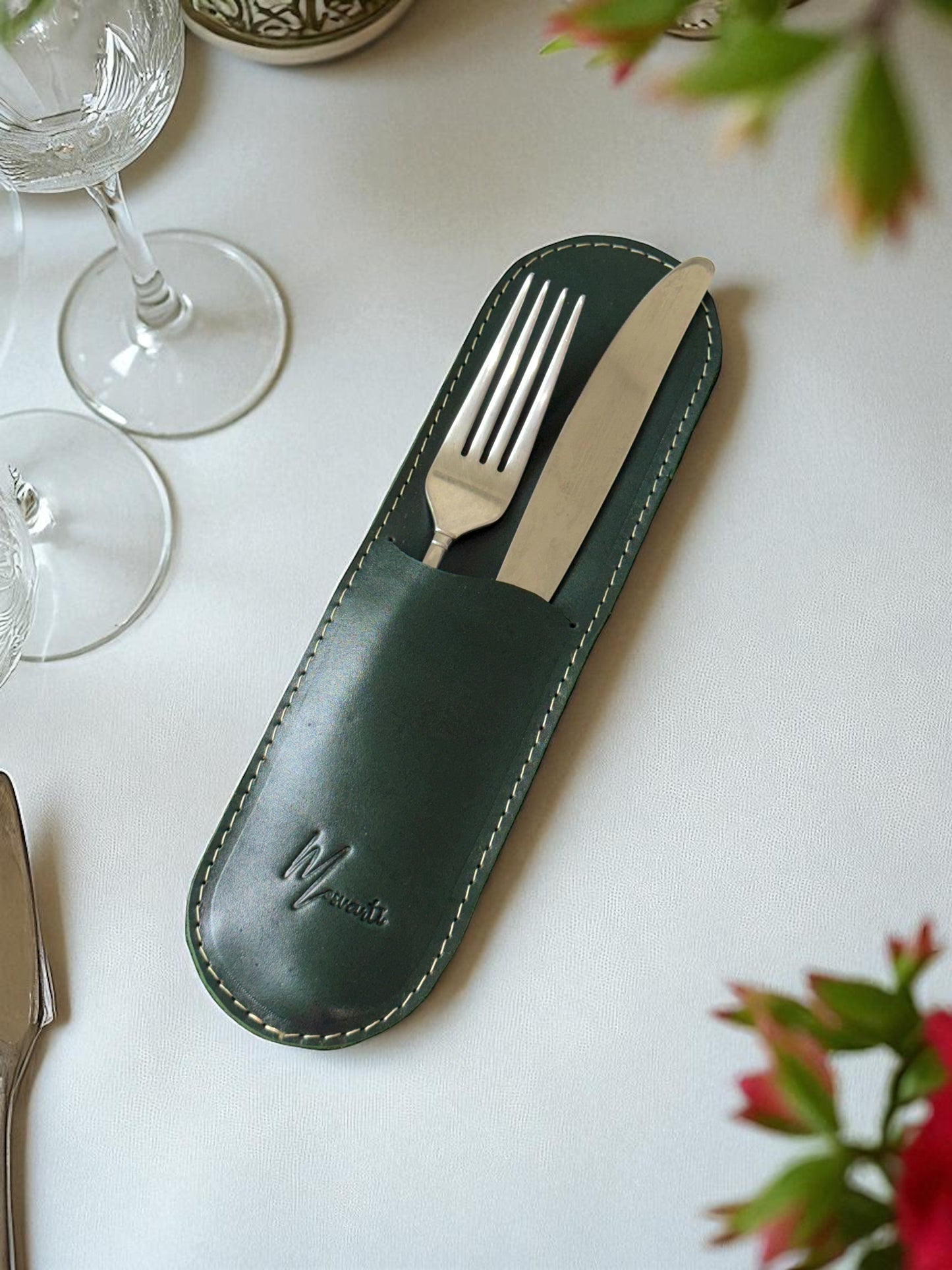 Estuche premium porta cubiertos, funda guarda cubiertos de Lujo mod 201