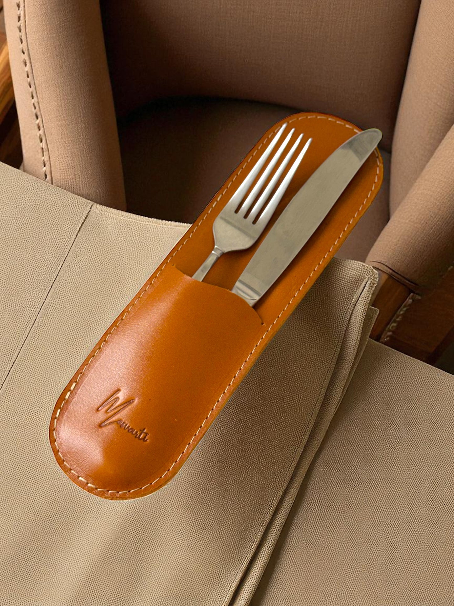 Estuche premium porta cubiertos, funda guarda cubiertos de Lujo mod 201