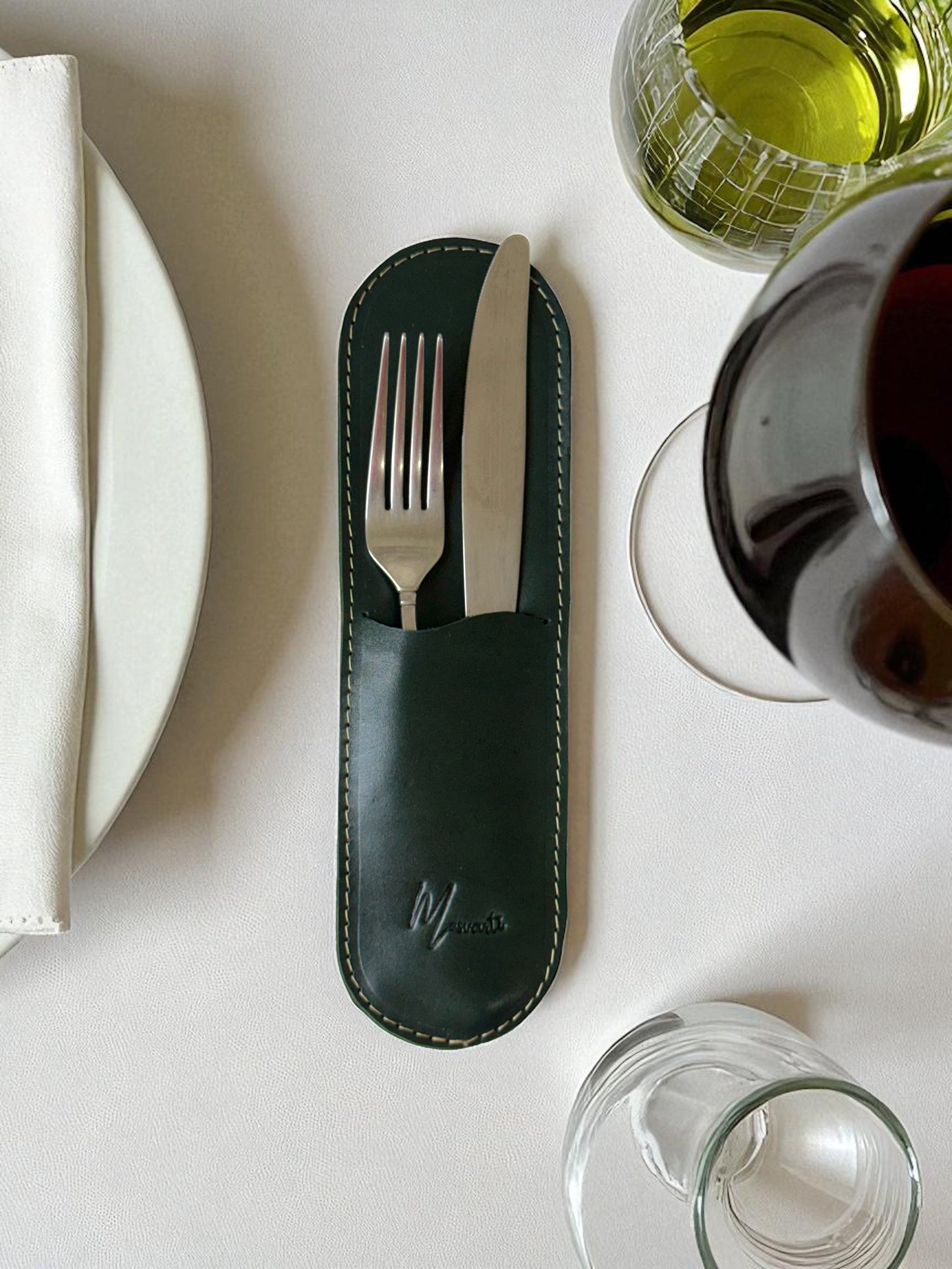 Estuche premium porta cubiertos, funda guarda cubiertos de Lujo mod 201