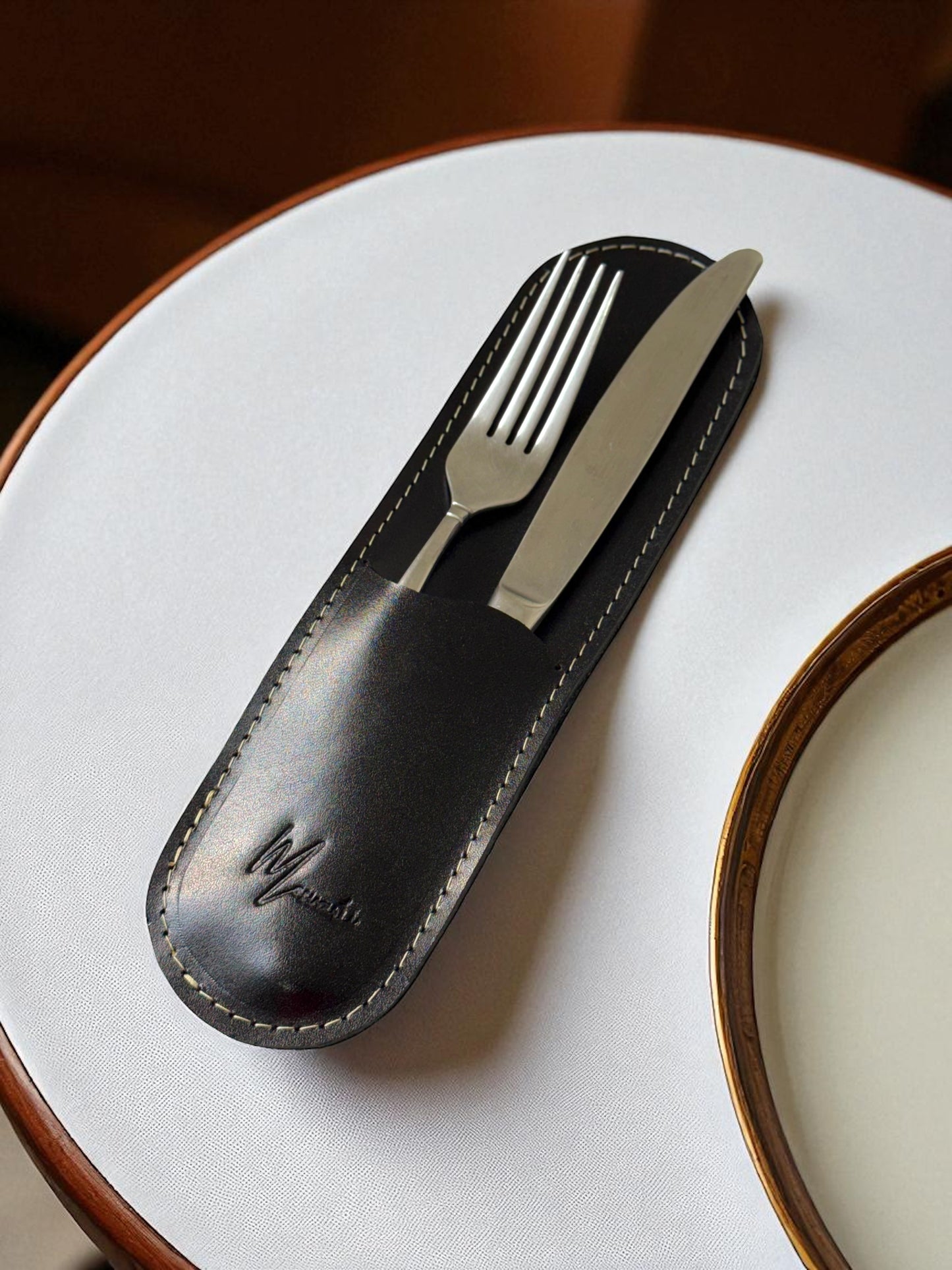 Estuche premium porta cubiertos, funda guarda cubiertos de Lujo mod 201