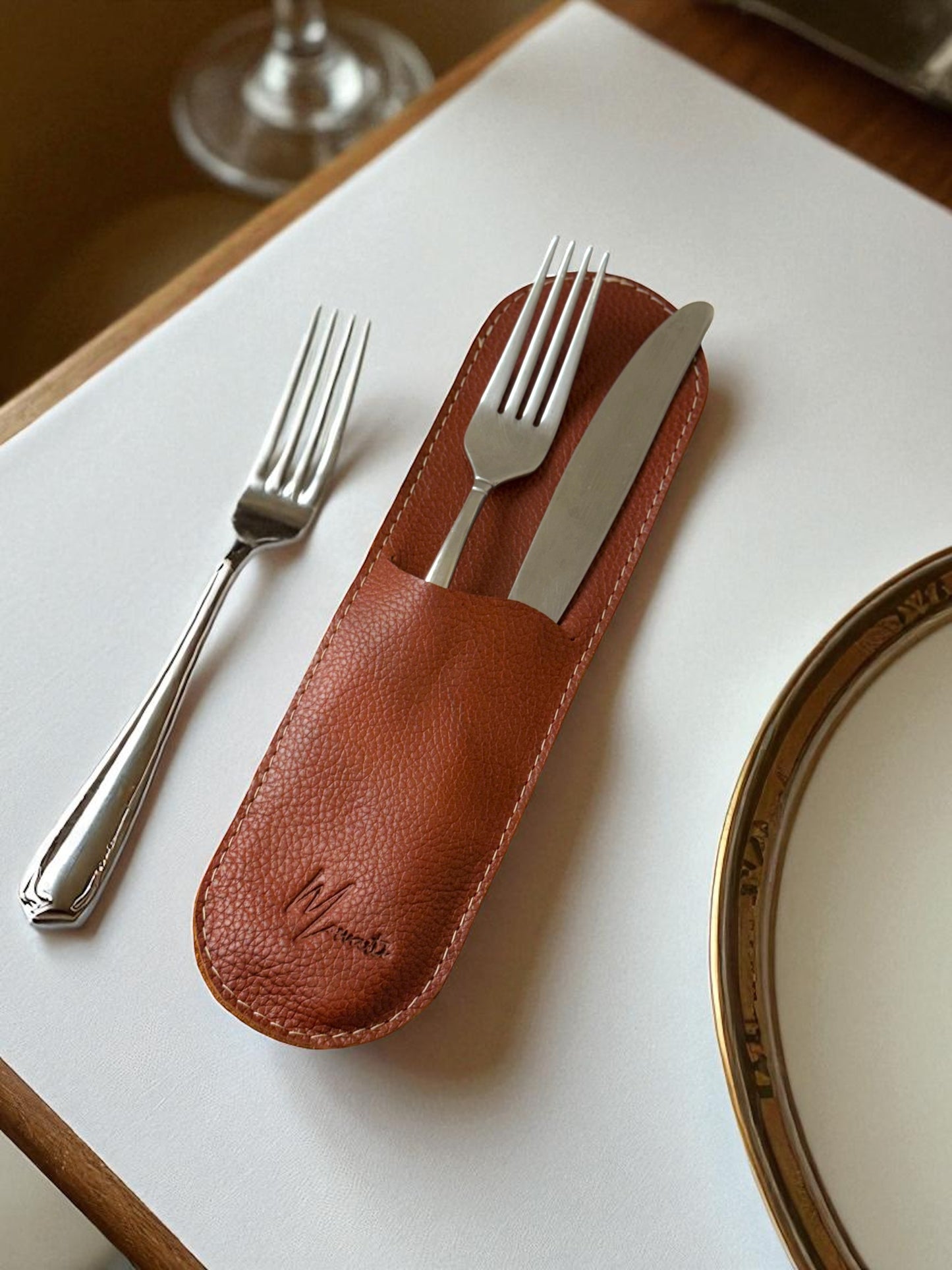 Estuche premium porta cubiertos, funda guarda cubiertos de Lujo mod 201