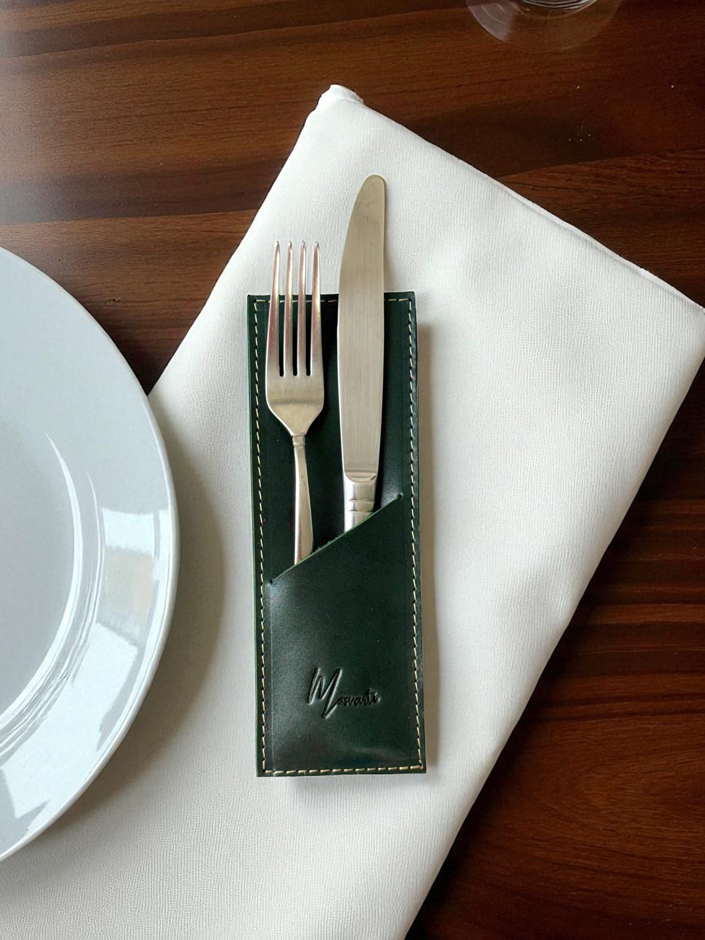 Estuche premium porta cubiertos, funda guarda cubiertos de Lujo mod 101