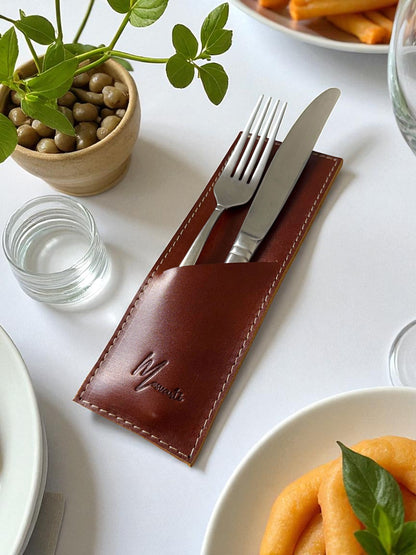 Estuche premium porta cubiertos, funda guarda cubiertos de Lujo mod 101