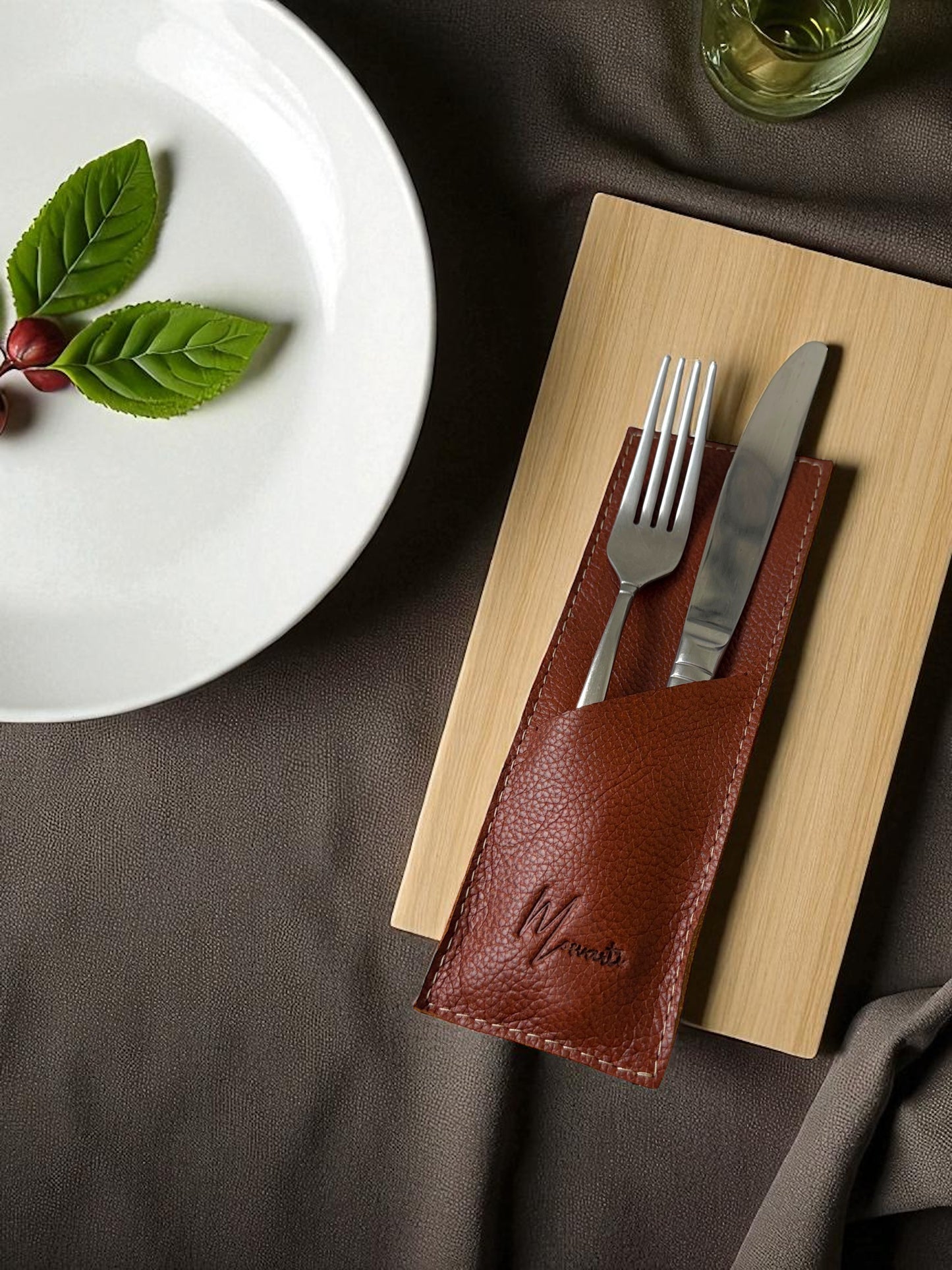 Estuche premium porta cubiertos, funda guarda cubiertos de Lujo mod 101