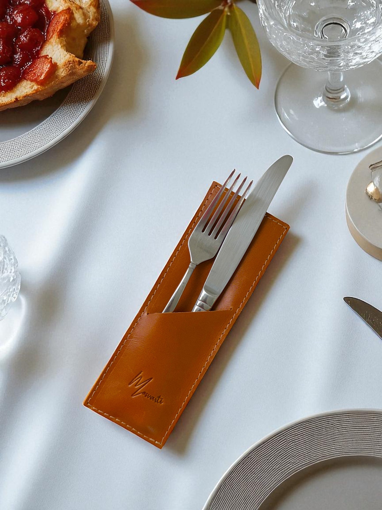 Estuche premium porta cubiertos, funda guarda cubiertos de Lujo mod 101