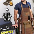 Mandil  T-Bone 100% Piel + Kit Parrillero +Set Porta vasos Gratis!!