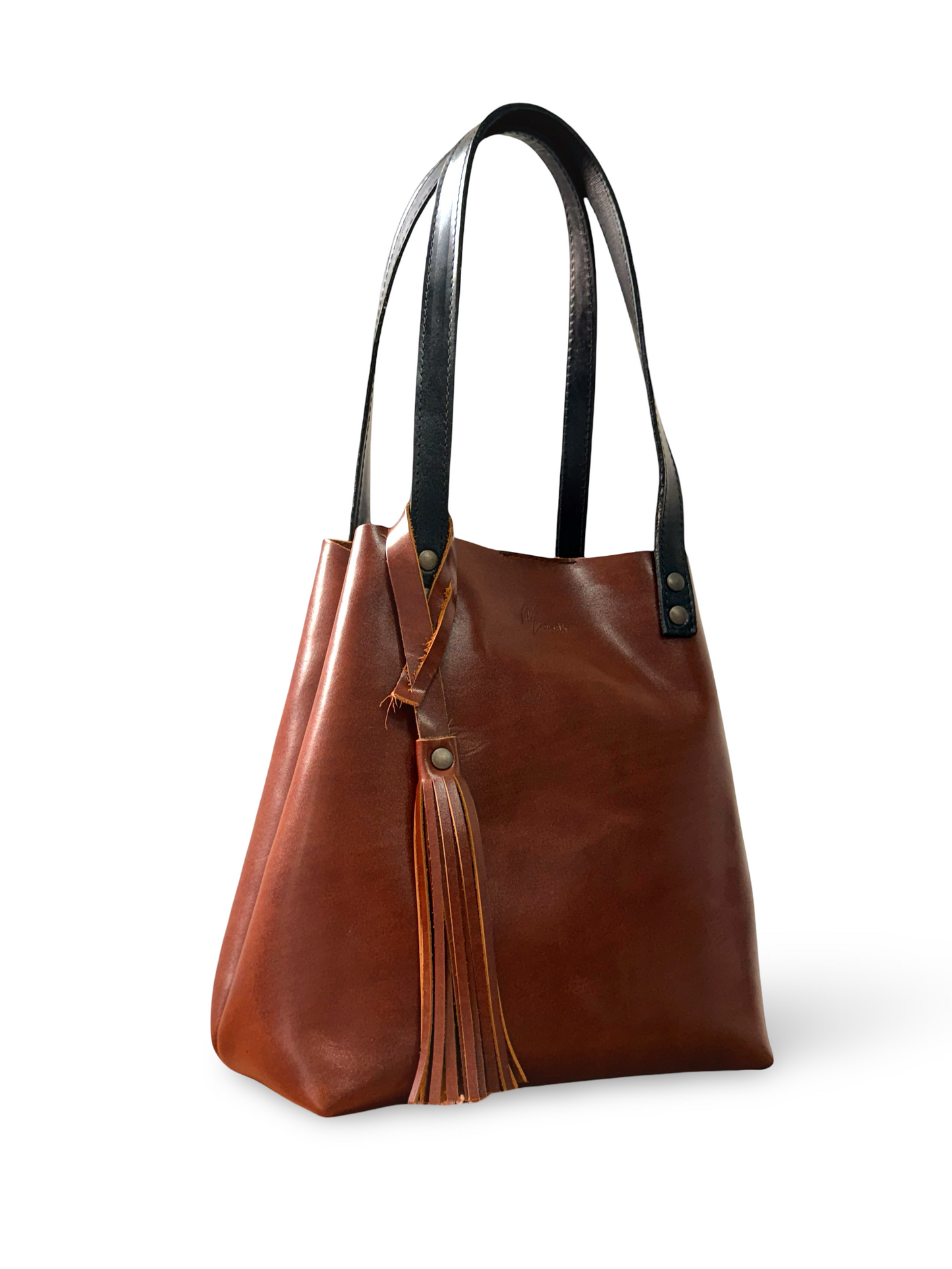 Bolsa Dama Tote 100% Piel Mod. Praga+plus  Con Cosmetiquera cosmopolitan  (pull Roble )