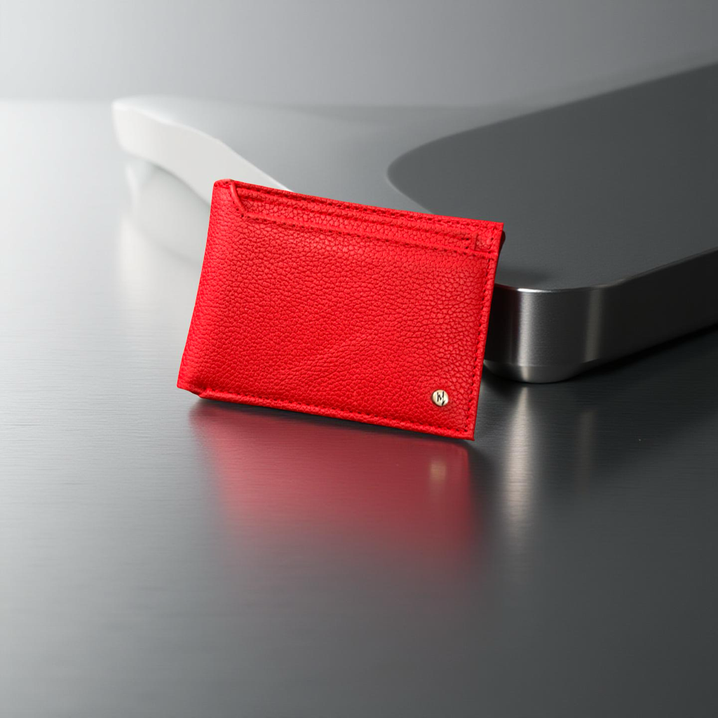 Cartera caballero con tarjetero Desmontable Mod. ROMA *Rojo*