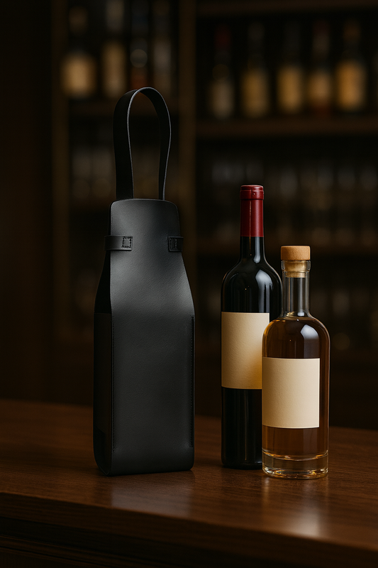 Bolsa porta botellas varios destilados licores,Champán,tequilas,licores,ron,whiskey,Brandy *Pull Negro*