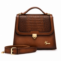 Bolso Mod Brasil  con Correa  tapa croco  Fuscus roble