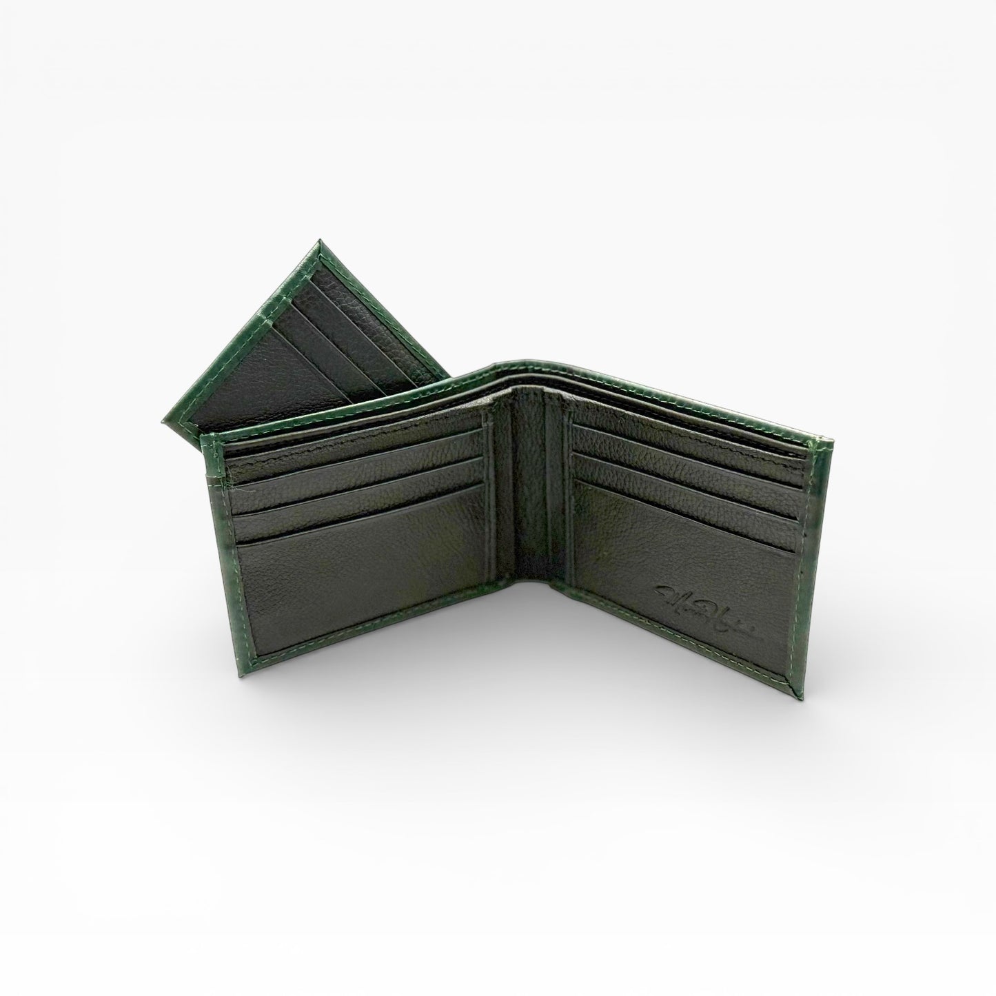 Cartera caballero con tarjetero Desmontable Mod. ROMA *Verde/Negro*