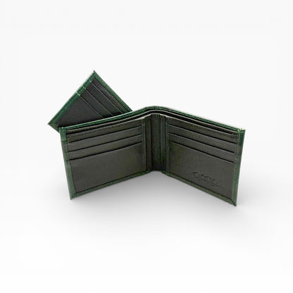 Cartera caballero con tarjetero Desmontable Mod. ROMA *Verde/Negro*