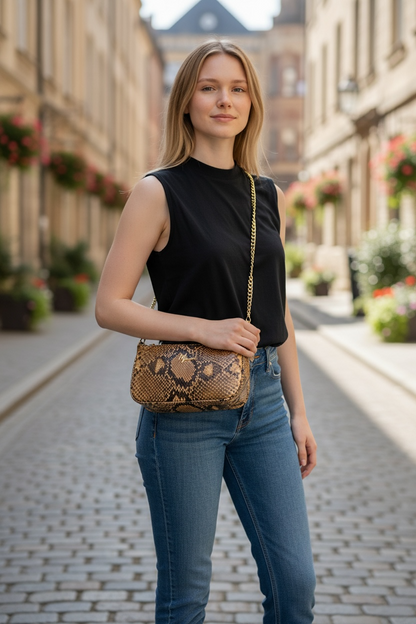 Bolso cross body  Mini Mod Aranza Plus+ Pitón Bitono