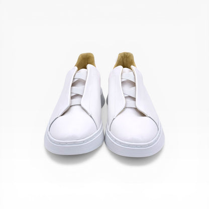 Tenis sneakers piel genuina slip on mod 51003 Blanco
