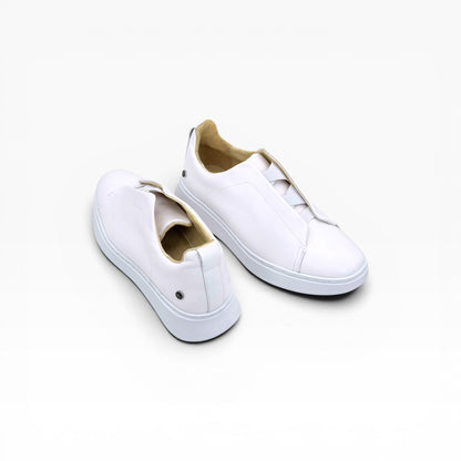 Tenis sneakers piel genuina slip on mod 51003 Blanco