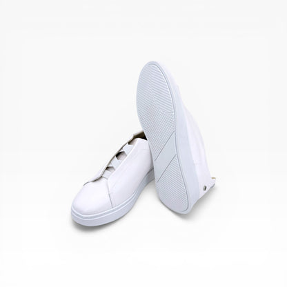 Tenis sneakers piel genuina slip on mod 51003 Blanco